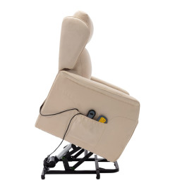 Fauteuil de massage Crème Tissu