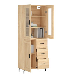 Buffet haut Chêne sonoma 69,5x34x180 cm Bois d'ingénierie