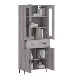 Buffet haut Sonoma gris 69,5x34x180 cm Bois d'ingénierie