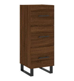 Buffet haut Chêne marron 34,5x34x180 cm Bois d'ingénierie