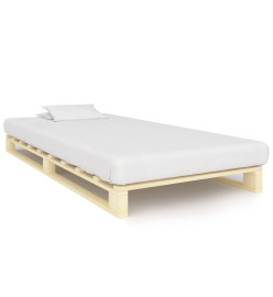 Cadre de lit de palette Bois de pin massif 100 x 200 cm