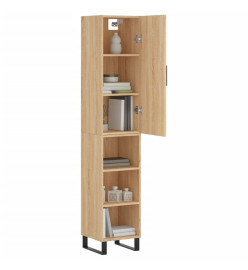 Buffet haut Chêne sonoma 34,5x34x180 cm Bois d'ingénierie