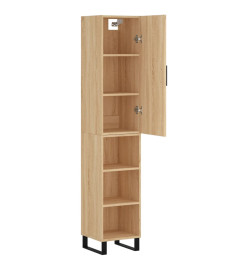 Buffet haut Chêne sonoma 34,5x34x180 cm Bois d'ingénierie