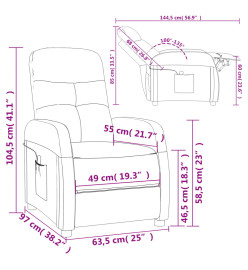 Fauteuil de massage jaune foncé tissu