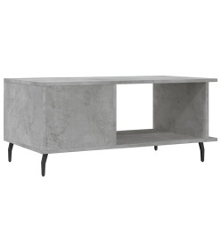 Table basse gris béton 90x50x40 cm bois d'ingénierie