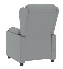 Fauteuil inclinable électrique Gris clair Tissu