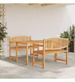 Ensemble à dîner de jardin 3 pcs Bois de teck massif