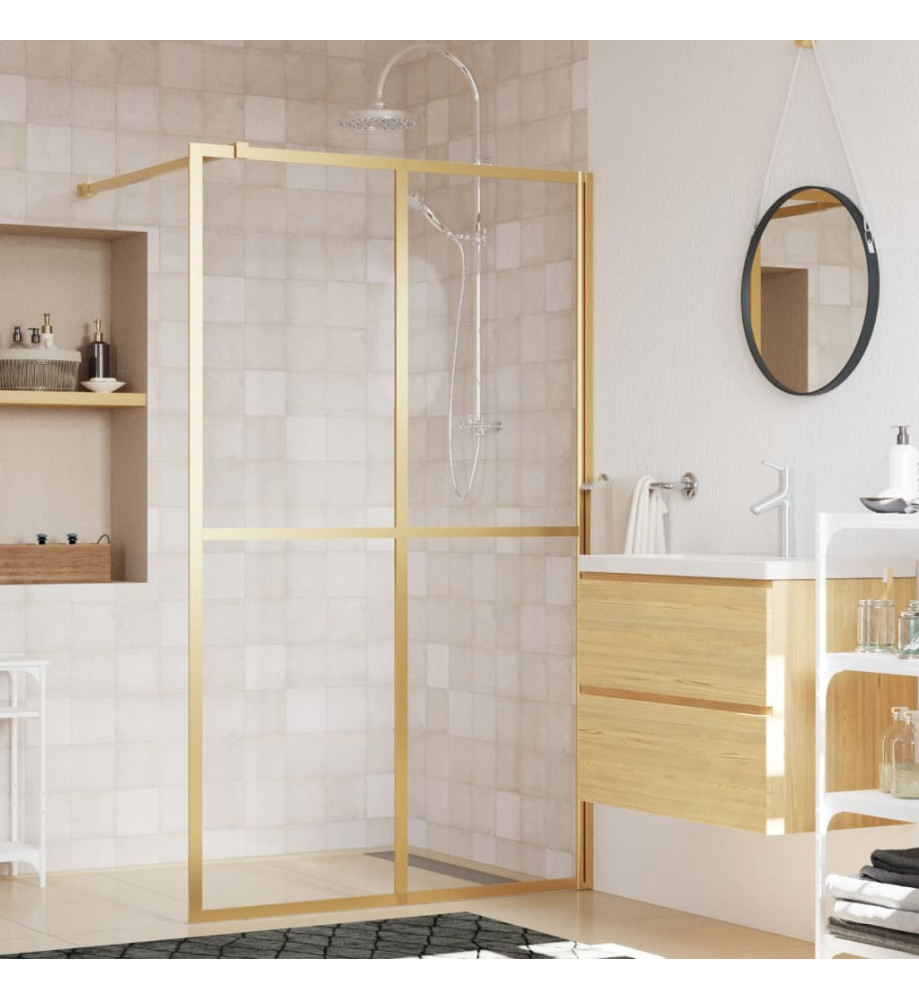 Paroi de douche avec verre ESG transparent doré 118x195 cm