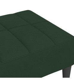 Repose-pied Vert foncé 78x56x32 cm Velours