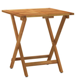 Ensemble de bistro pliable 3 pcs avec coussins Acacia solide