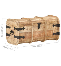 Coffres de rangement 2 pcs Bois de manguier massif