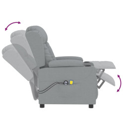 Fauteuil électrique de massage Gris clair Tissu