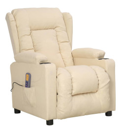 Fauteuil de massage Crème Tissu