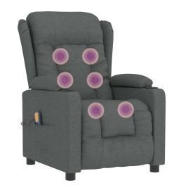 Fauteuil de massage Gris foncé Tissu