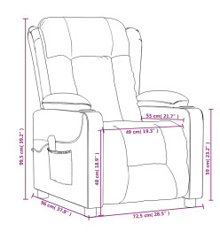 Fauteuil de massage Gris foncé Tissu