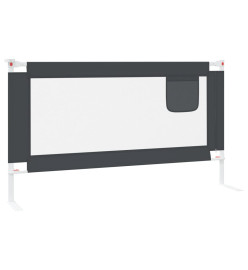 Barrière de sécurité de lit d'enfant Gris foncé 150x25 cm Tissu