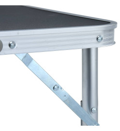 Table pliable de camping Gris Aluminium 60x45 cm