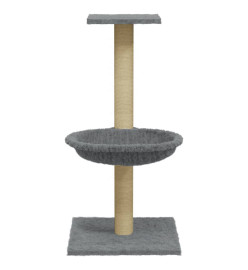 Arbre à chat avec griffoir en sisal Gris clair 74 cm