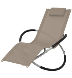 Chaise longue géométrique d'extérieur Acier Taupe