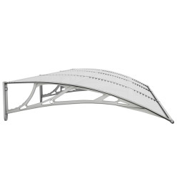 Auvent de porte Gris 300x100 cm Polycarbonate