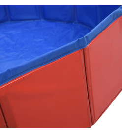 Piscine pliable pour chiens Rouge 80x20 cm PVC