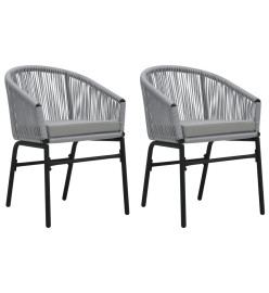 Chaises de jardin 2 pcs Anthracite Rotin PE