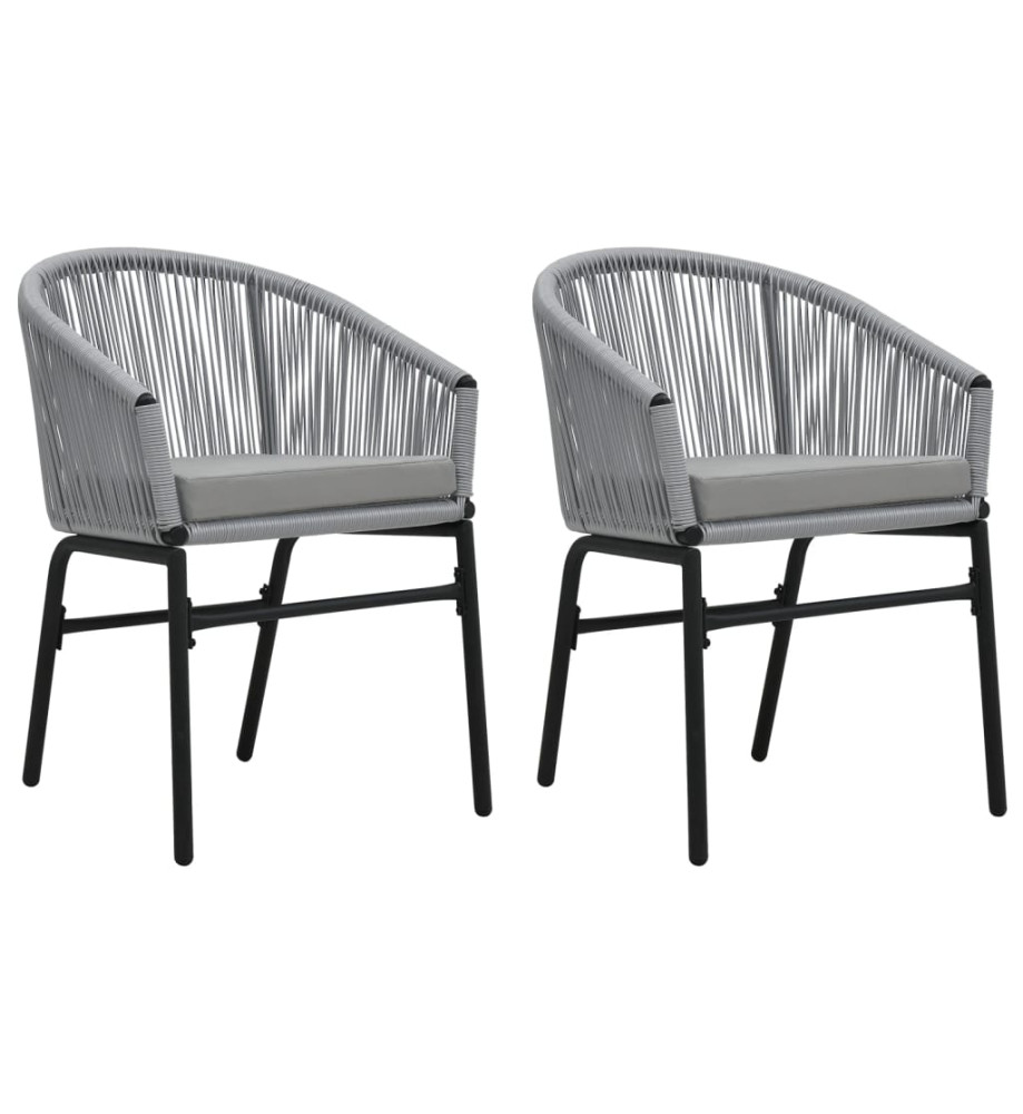 Chaises de jardin 2 pcs Anthracite Rotin PE