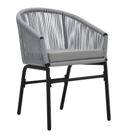 Chaises de jardin 2 pcs Anthracite Rotin PE