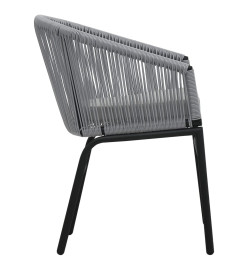 Chaises de jardin 2 pcs Anthracite Rotin PE