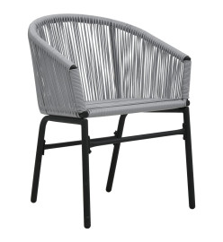 Chaises de jardin 2 pcs Anthracite Rotin PE