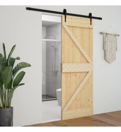 Porte 100x210 cm Bois de pin massif