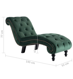 Chaise longue Velours Vert