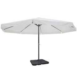 Parasol blanc en aluminium avec base mobile