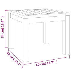 Tabourets de jardin et coussins 2 pcs 40x40x42 cm Acacia solide