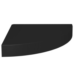 Étagères d'angle flottantes 4 pcs noir 25x25x3,8 cm MDF