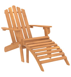 Chaise de jardin Adirondack et repose-pied Bois d'acacia massif