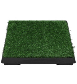 Tapis pour animaux avec plateau et gazon artificiel Vert