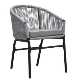 Ensemble de salle à manger de jardin 9 pcs Gris