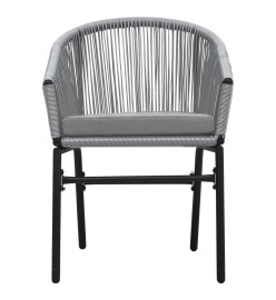 Ensemble de salle à manger de jardin 9 pcs Gris