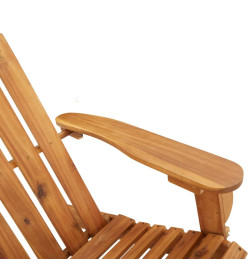 Chaise de jardin Adirondack avec coussins bois massif d'acacia