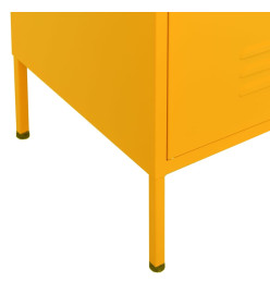 Armoire de rangement Jaune moutarde 80x35x101,5 cm Acier