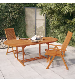 Table de jardin 200x100x75 cm Bois d'eucalyptus solide