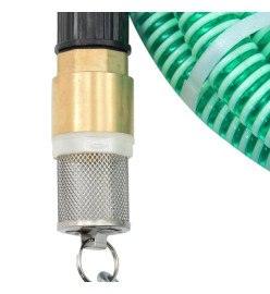 Tuyau d'aspiration avec raccords en laiton vert 1,1" 20 m PVC