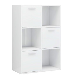 Armoire de rangement Blanc brillant 60x29,5x90 cm Aggloméré