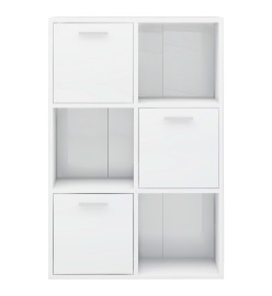 Armoire de rangement Blanc brillant 60x29,5x90 cm Aggloméré