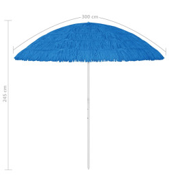 Parasol de plage Hawaii Bleu 300 cm