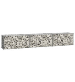 Mur en gabion avec couvercles Acier galvanisé 300 x 50 x 50 cm