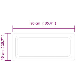 Miroir de salle de bain à LED 90x40 cm