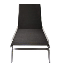 Chaise longue Acier et textilène Noir