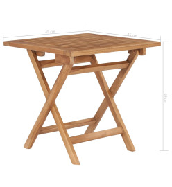 Table pliable de jardin 45x45x45 cm Bois de teck solide